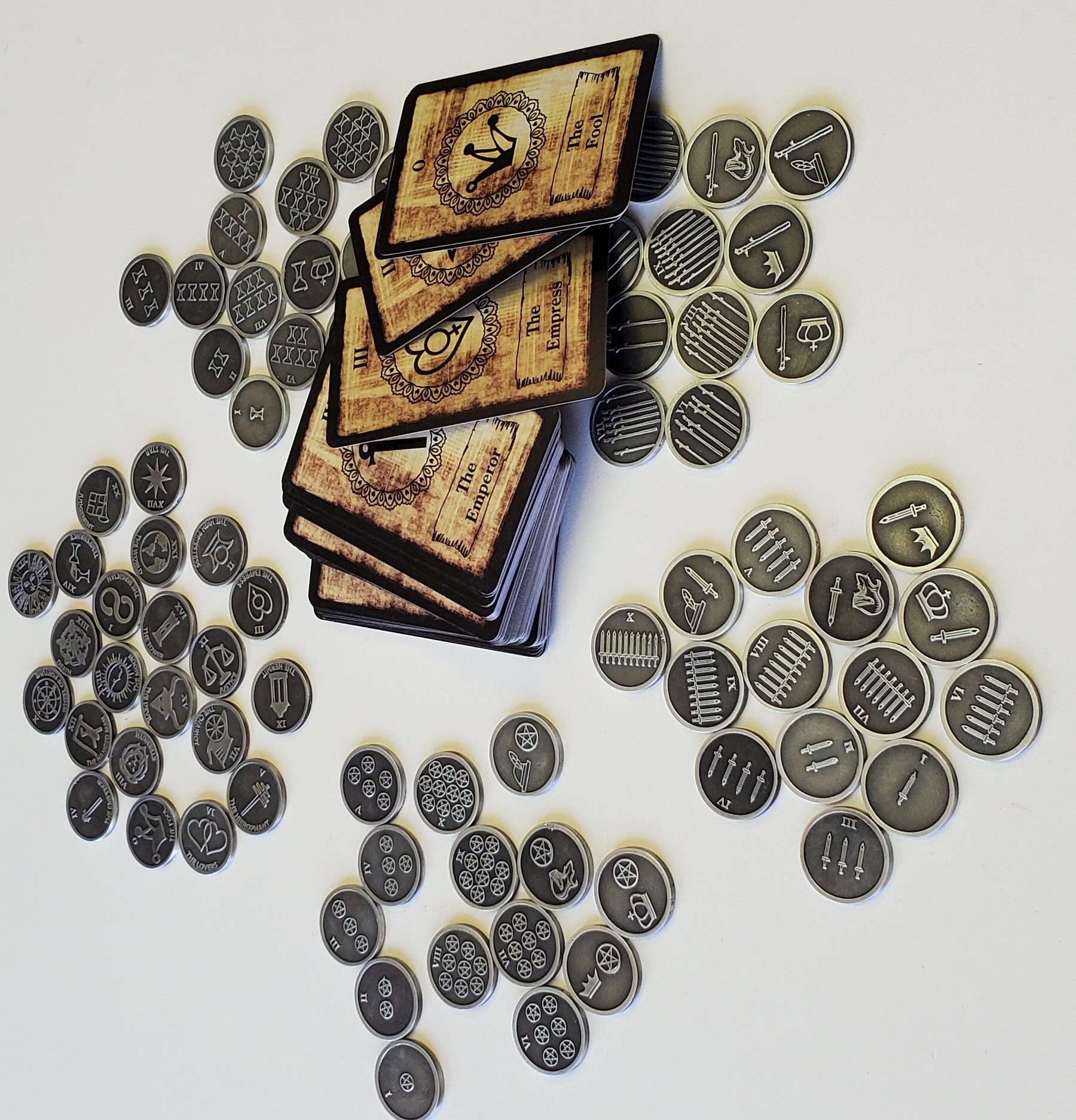 Coins of the Tarot 78 Metal coins and 78 Cards for tarot reading – Zenacast